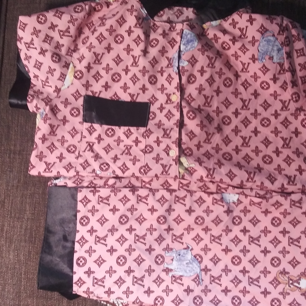 2 piece set of silk LV pj's